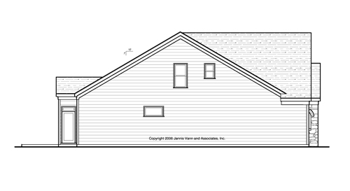 Left Elevation image of ASCOT House Plan